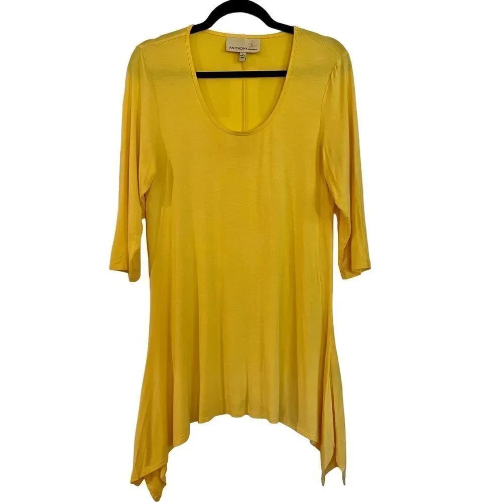 🚨 SALE ‼️ Anthony originals yellow tunic length swing top